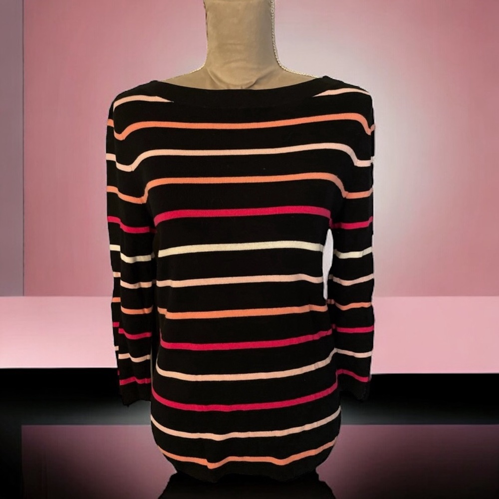 Talbots Crewneck Striped Sweater Size Mp